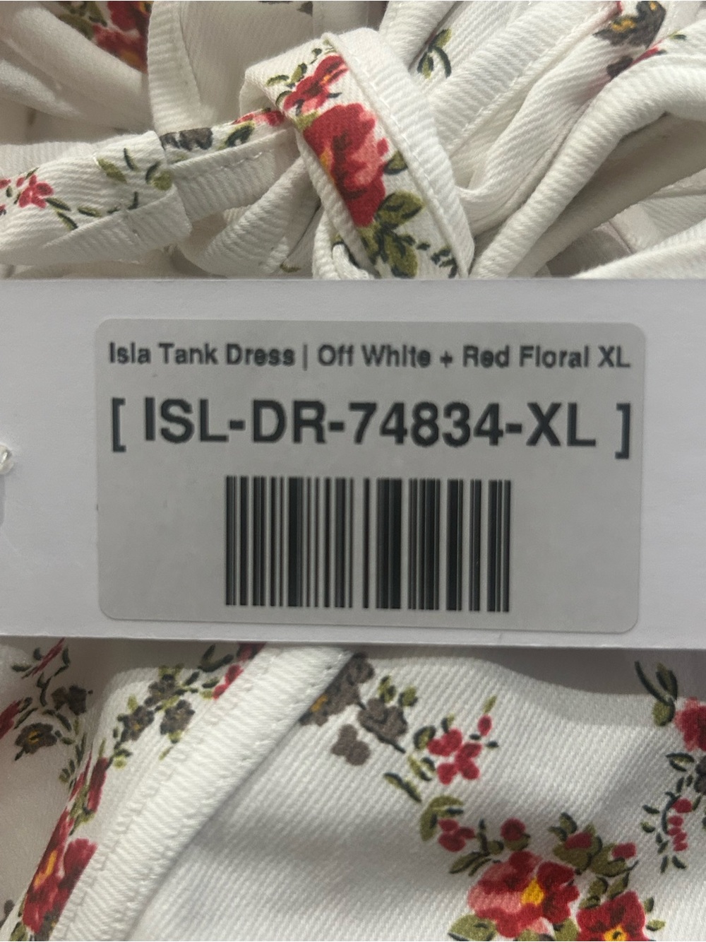 Baltic Born NWT Isla Tank Dress XL Sleeveless Floral Tie-Shoulder Midi Off White - Picture 16 of 16